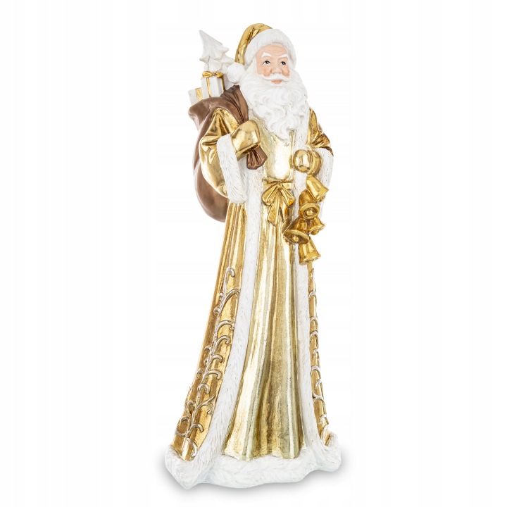Dekorace Figurka figurka Svatý Mikuláš na Vánoce dědeček mráz zlatá čepice