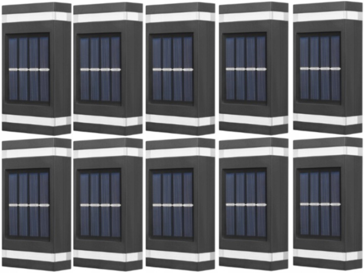 10x Vodotěsná solární Led lampa Světlo Nástěnné svítidlo se senzorem soumraku