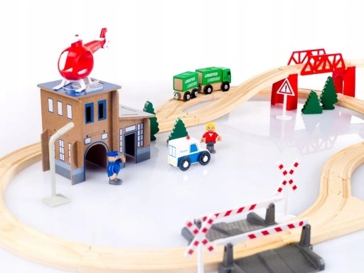 KINDERPLAY залізниця дерев'яна трек вагони потяг на батарейки — фото 3