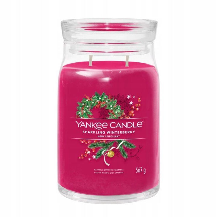 Vonná svíčka Velká sójová svíčka Sparkling Winterberry Yankee Candle