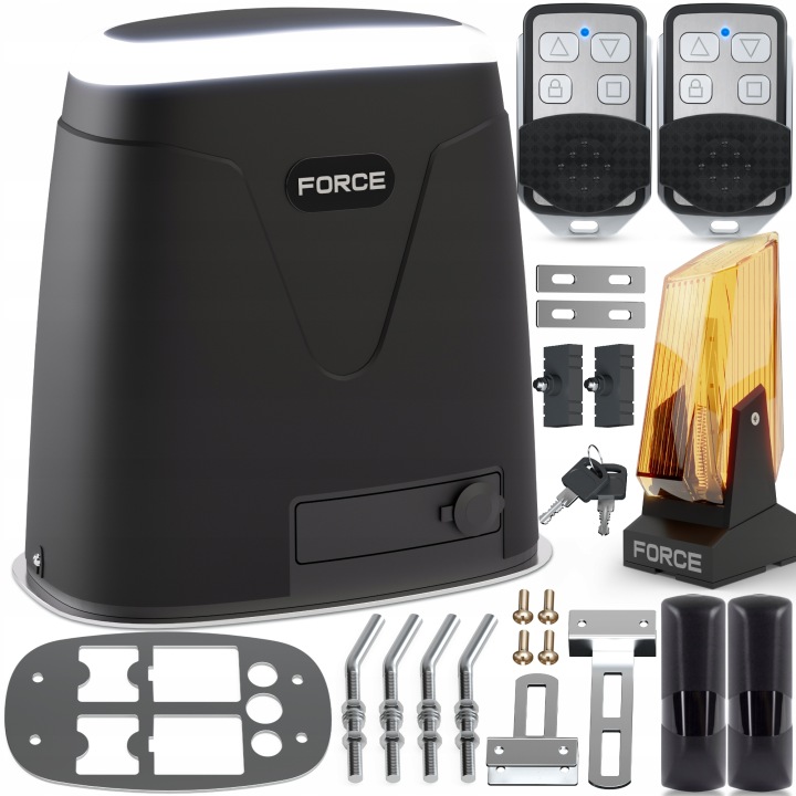 Force 24V Do 800 Kg Pohon Pro Posuvné Brány 2x Pilot, Led Lampa