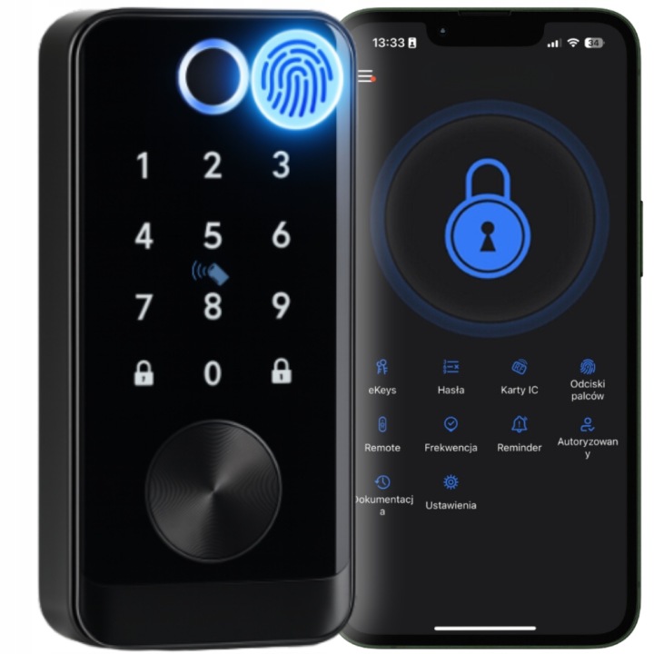 Elektronický Zámek Vložka Do Dveří Na Kód Šifra Otisk Prstu Ttlock Rfid