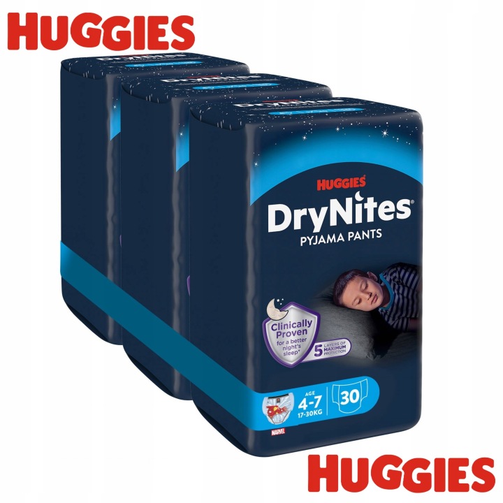 Трусики-підгузки Huggies DRYNITES Boy розмір 4-7 (17-30 кг) 30 шт. — фото 7