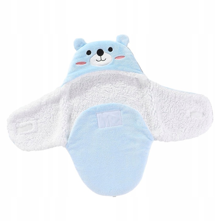 Newborn Swaddle Wraps Wrap Hat Multi Purpose Використання Легкий Синій 62 см — фото 2