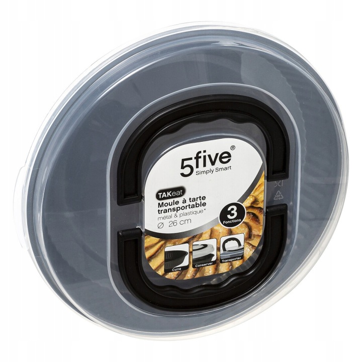 FORMA DO CIASTA Z POKRYWKĄ 26 CM BLACHA DO PIECZENIA TARTY METALOWA OKRĄGŁA Rodzaj forma do tarty