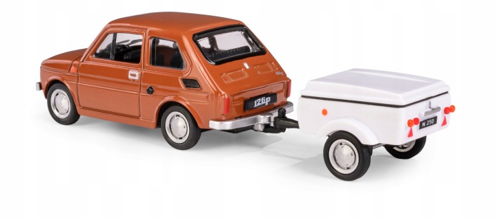 Niewiadów N250C Fiat 126p Необізнаний Малюк набір причіп PRL 1:43 — фото 3