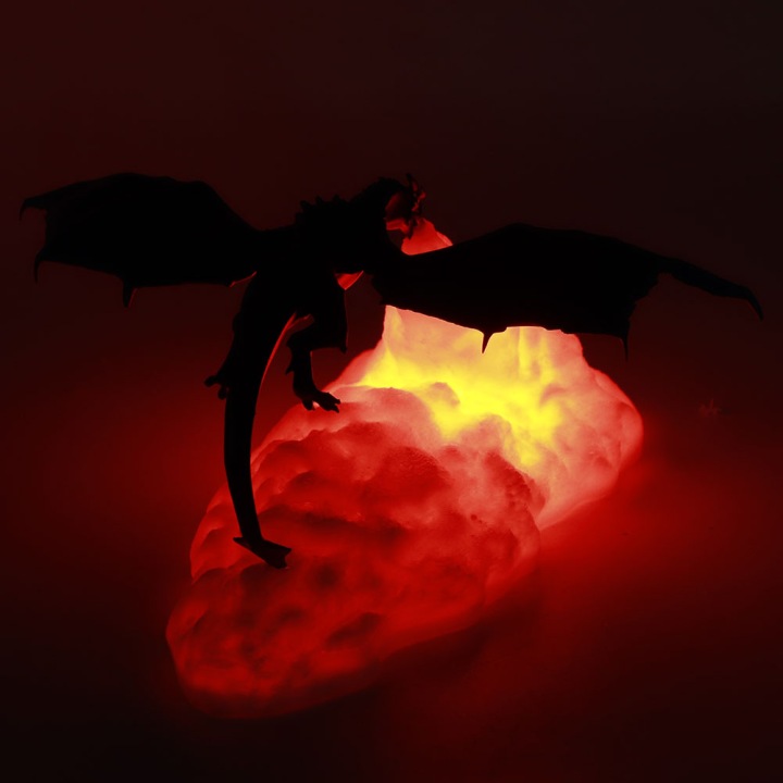 Друк 3D Fire Dragon Shaped Light Нічник — фото 5