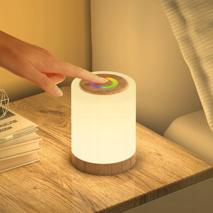 LED нічник сенсорна RGB 7 рівнів яскравості з пультом — фото 14