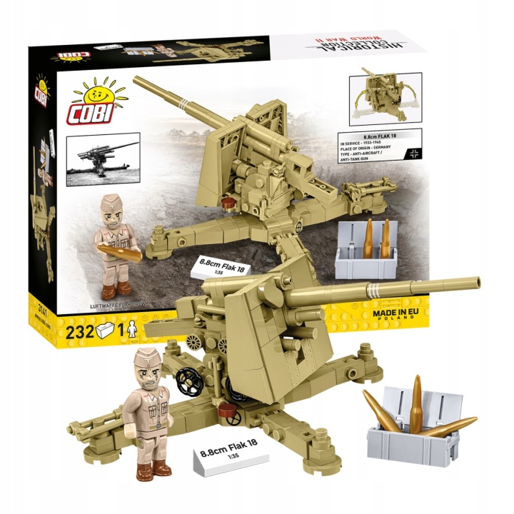 Конструктор COBI 3141 Гармата зенітна 8.8 см Flak 18 (DAK) 232 ел.