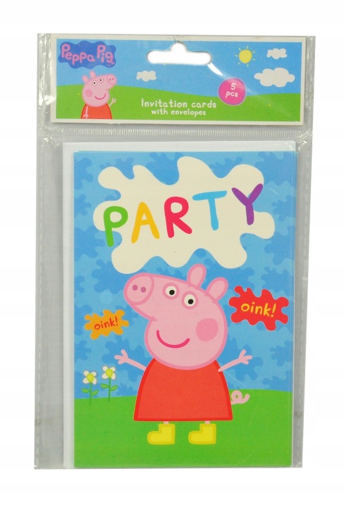 Запрошення на день народження з конвертами Свинка Peppa — фото 4