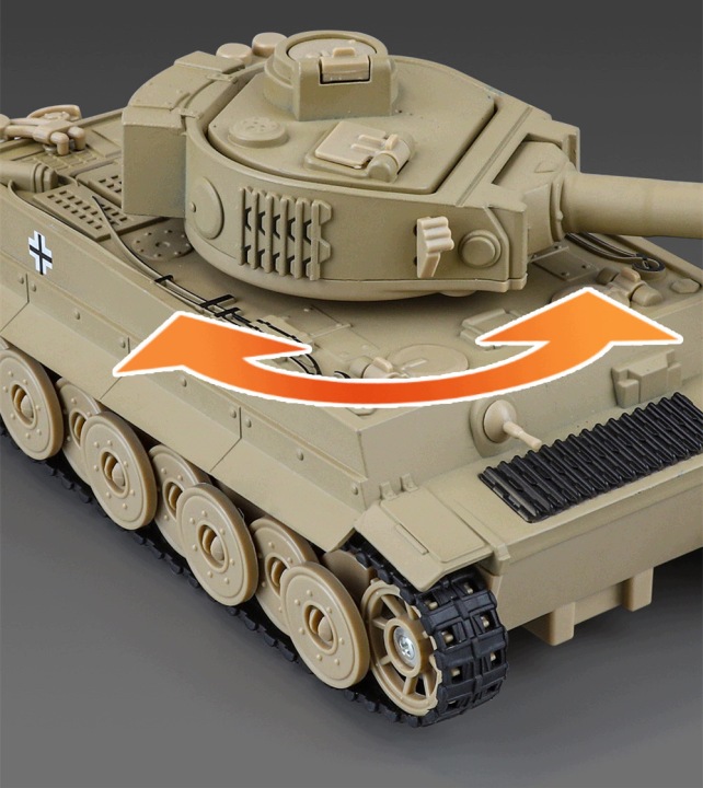Танк TIGER і 1:32 тигр німецький XHD A3521 дим світло звук метал 22 см — фото 14