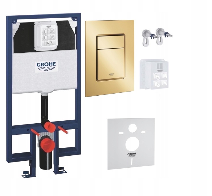 Kompletní podomítkový Wc set 5v1 – stojan Grohe Slim tlačítko