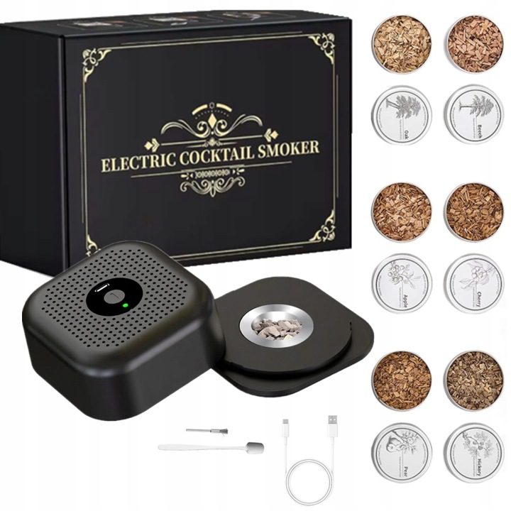 Elektrická Sada Na Uzení Whisky Smoker S Nástroji Na Nápoje