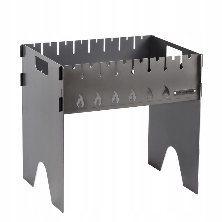 Mangal Grill na 8 špízů, uhlíkový, kovový, 2,5 mm, multifunkční, kompaktní