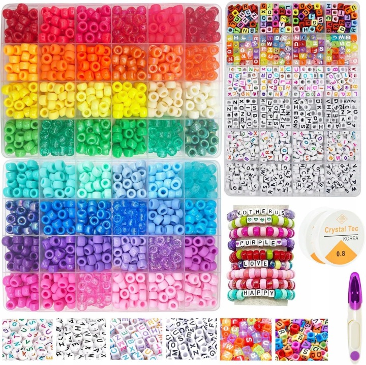 4700 шт., 72 кольори Pony Намистини Rainbow Kandi Намистина для набору rob — фото 10