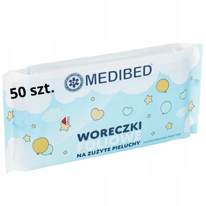 Ароматні мішечки на використані підгузки мішки ароматичні 50 шт. MEDIBED — фото 3