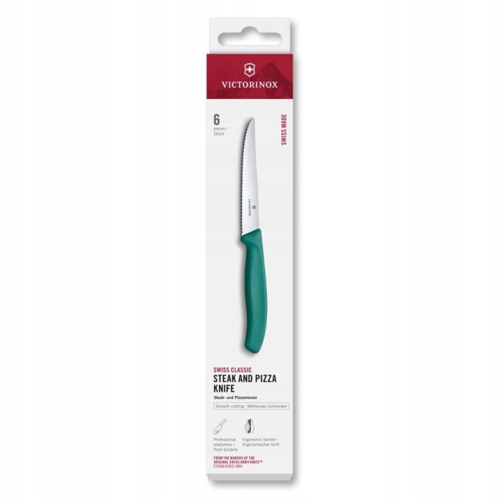 Sada 6 nožů Victorinox Swiss Classic 6.7234.6C1 steak pizza zelený