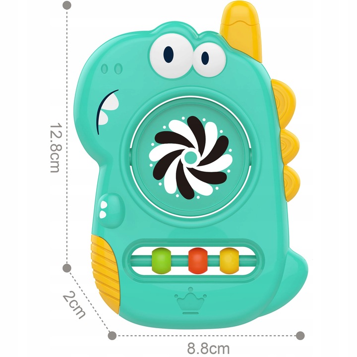 DINO ZABAWKA NIEMOWLĄT SENSORYCZNA GRYZAK GRZECHOTKA LUSTERKO WOOPIE BABY Minimalny wiek dziecka 6