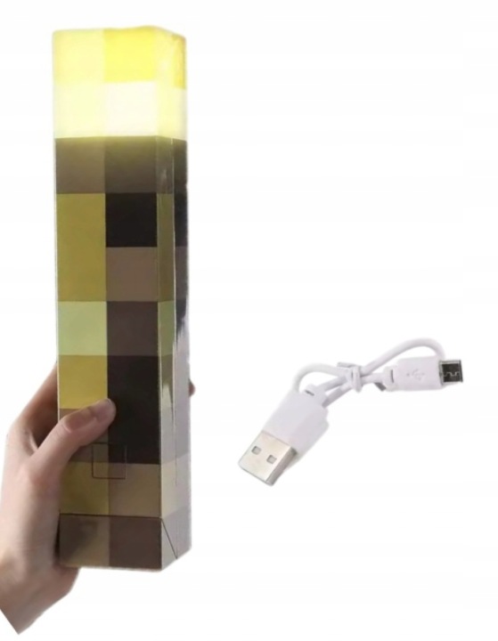 Нічник смолоскип MINECRAFT TORCH LIHGT акумулятор підвісна стояча — фото 12