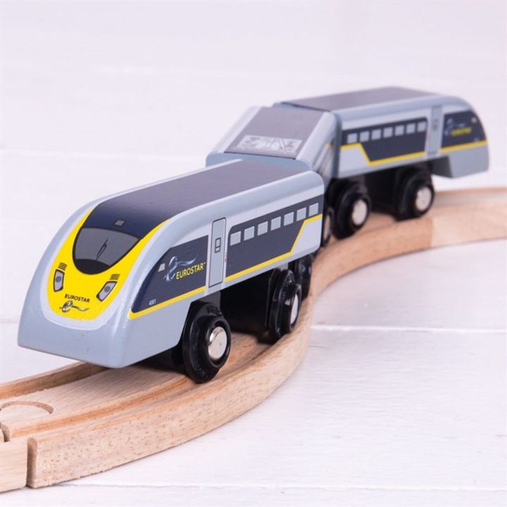 Bigjigs Rail Швидкий Eurostar E320 + 3 рейки — фото 2