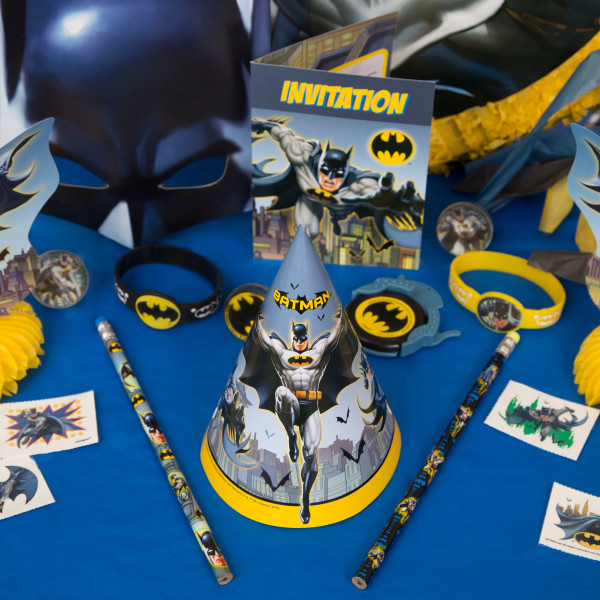 Маска BATMAN паперова чорна 8 шт. — фото 3