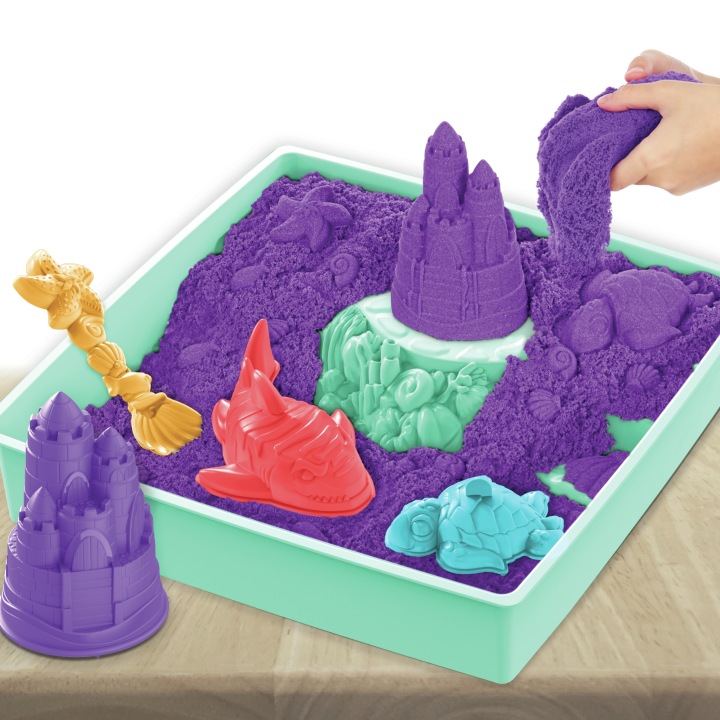 Пісок кінетичний набір замок з формочками і тацею KINETIC SAND 454 г — фото 7
