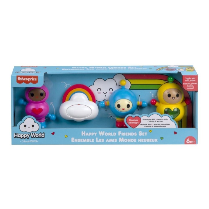 FISHER PRICE HAPPY WORLD набір 4 друзів черв'ячків — фото 2