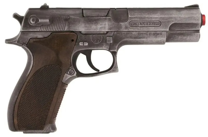 Металевий пістолет на пістони GONHER 45/1 - Серія Золотий Collection - KRK — фото 7