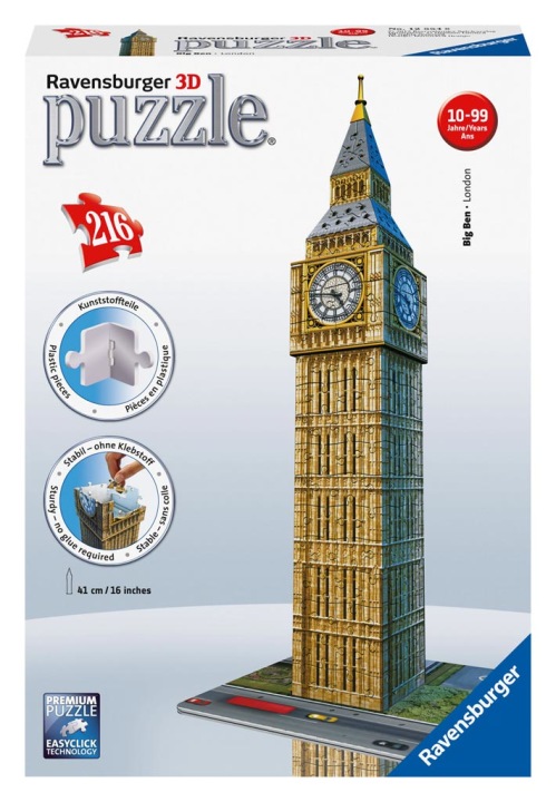 Пазли 3D Ravensburger Big Ben 216 ел. Споруда Модель Вежа Заводна — фото 7
