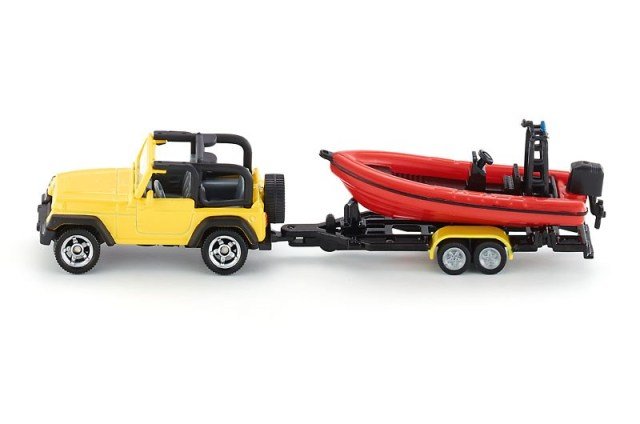 Автомобіль Jeep Wrangler z przyczepą i pontonem Siku 1658 — фото 12