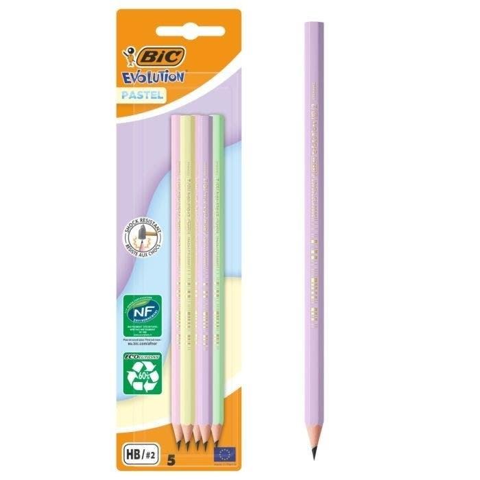 BIC EVOLUTION PASTEL HB олівець неламкий міцний упаковка 5 шт. колір — фото 4