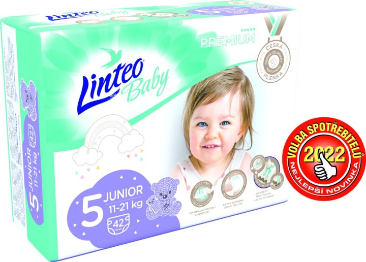 Linteo Baby Преміум Junior підгузки дитячі 11 до 21 кг, 42 шт. — фото 7