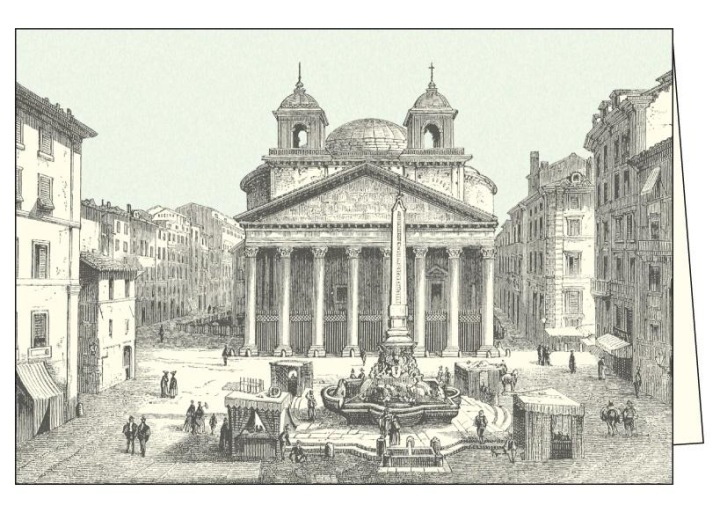 Листівка з конвертом ITW 001 ROMA PIAZZA DELLA ROTONDA