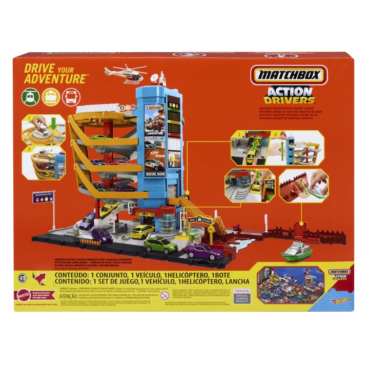 MATCHBOX ZESTAW CENTRUM TRANSPORTOWE GARAŻ + 3 авто транспортні засоби HXL47 подарунок — фото 15