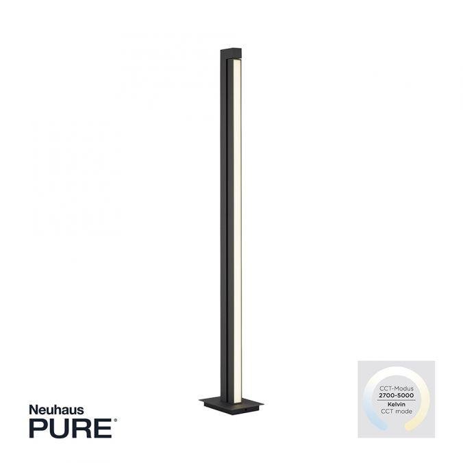Podlahová lampa Paul Neuhaus Pure integrovanáLED 20 W grafit/antracit