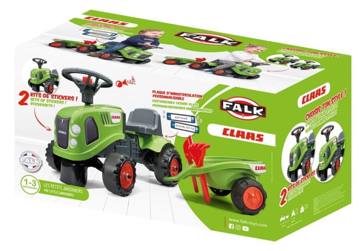 FALK BABY CLAAS Трактор Каталка з Причепом Зелений Граблі і Лопатка (виставковий) — фото 5