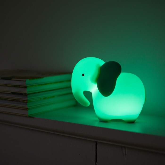 Нічник LED Бездротовий для дитини Акумулятор Слон Бірюзовий + USB — фото 9