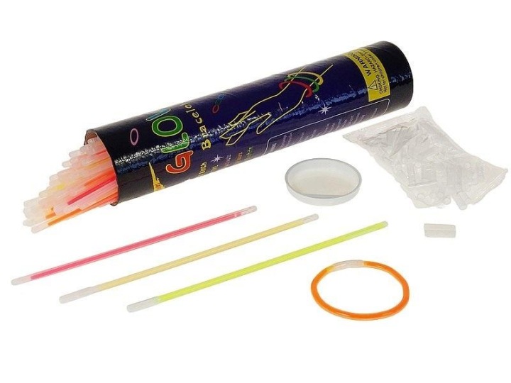 Палички світні флуоресцентні GLOW STICKS 50 шт. світлячки браслети — фото 2