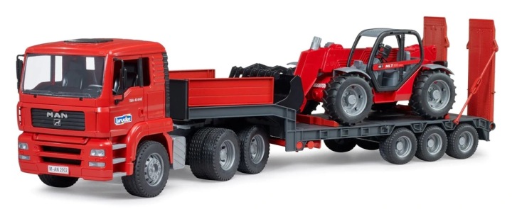 Bruder 2774 Причіп MAN TGA з навантажувачем телескопічним Manitou — фото 12