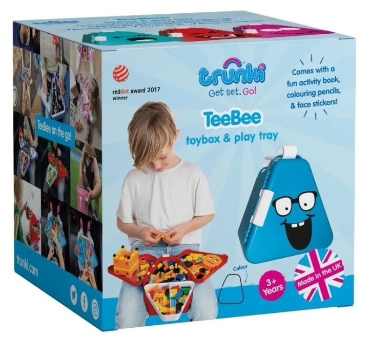 Trunki TeeBee, портативний контейнер для іграшок, бірюзовий — фото 3