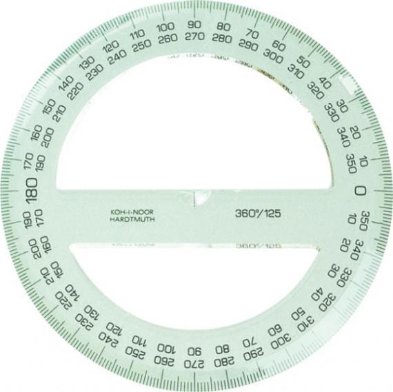 Транспортир Колісний Koh-I-Noor 125 мм 746328 360/125