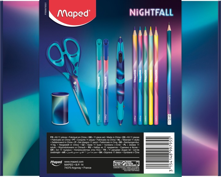 MAPED набір шкільний NIGHTFALL 11 ел. — фото 15