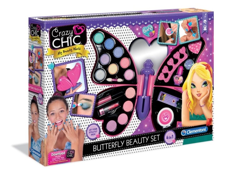 CLEMENTONI CRAZY CHIC студія макіяжу метелик косметика для дітей 3 в 1 — фото 2
