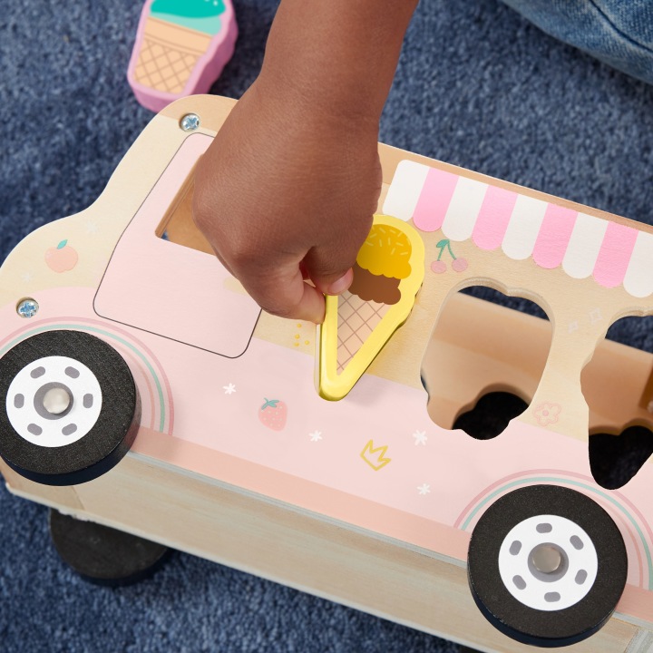 Fisher-Price Вантажівка з морозивом Сортер форм Дерев'яна іграшка HXT86 — фото 5