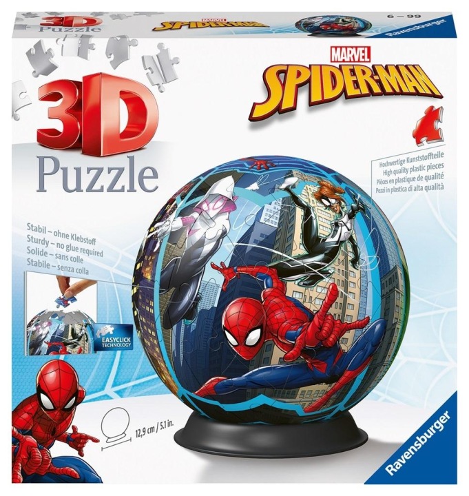 Пазли 72 елементи 3D Куля Spiderman Ravensburger — фото 3