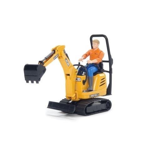 Мікроекскаватор JCB 8010 CTS з фігуркою будівельника Bruder 62002 — фото 6