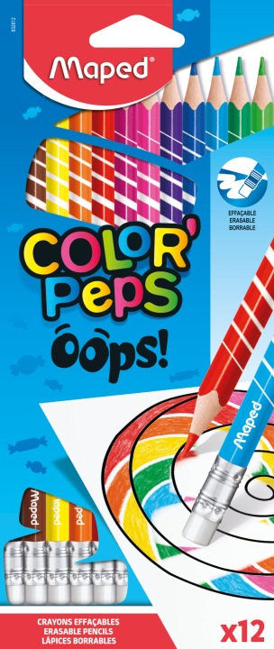 MAPED Олівці Colorpeps Oops трикутні з гумкою 12 k — фото 6