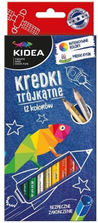 Кольорові олівці Kidea 12 шт.Золота І Срібляста — фото 11