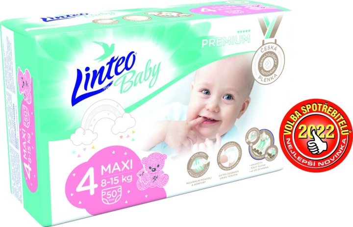 Linteo Baby Преміум Maxi підгузки для дітей 8 до 15 кг, 50 шт. — фото 7