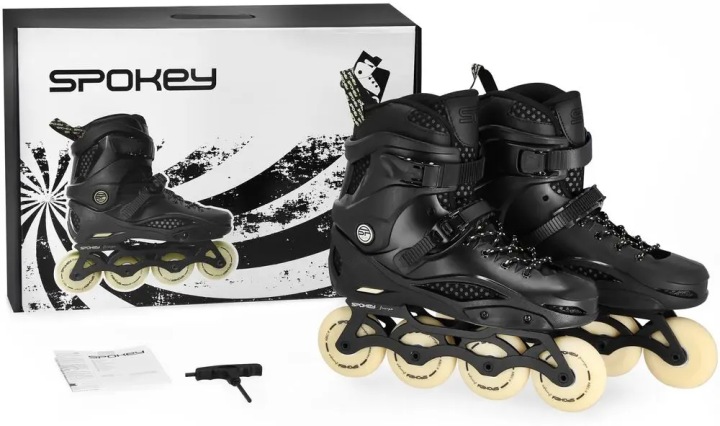 Роликові ковзани р.40-41 ролики spokey чорні — фото 13